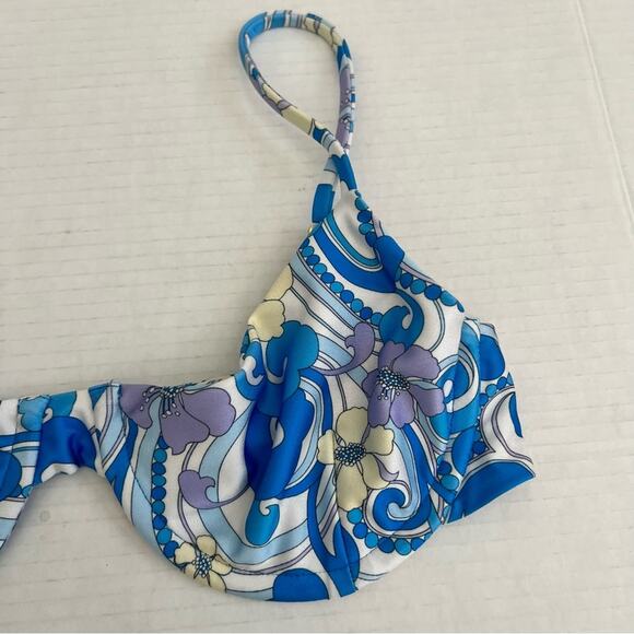 Cin Cin Women’s Shrine Retro Hippie Printed Bikini Top Size Large - Picture 3 of 7